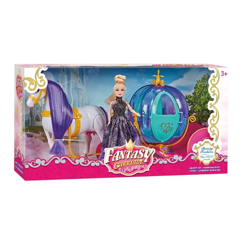 Fantasy Carriage Electric Horse W/Doll and Pumpkin