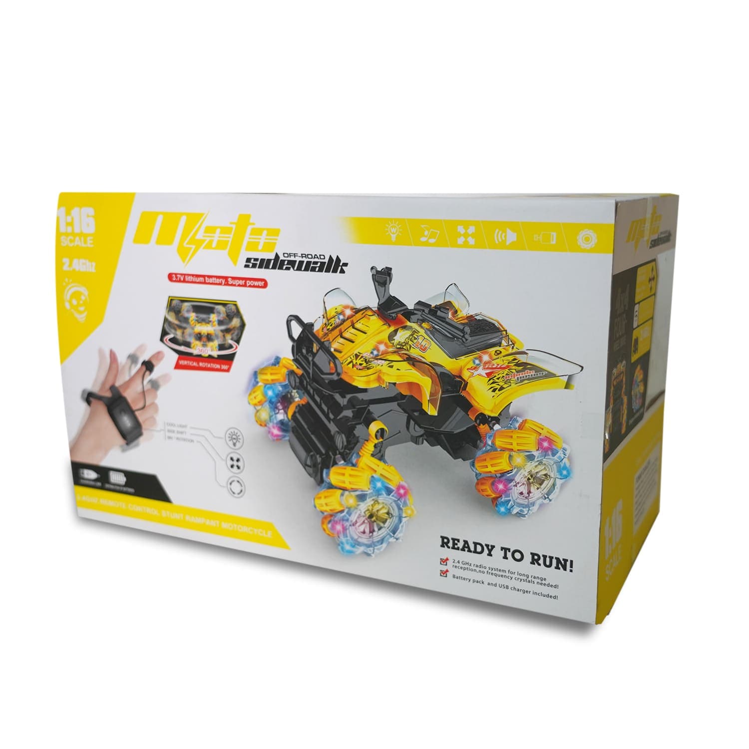 Torsion Stunt Double Sided Twisting Car - Yellow