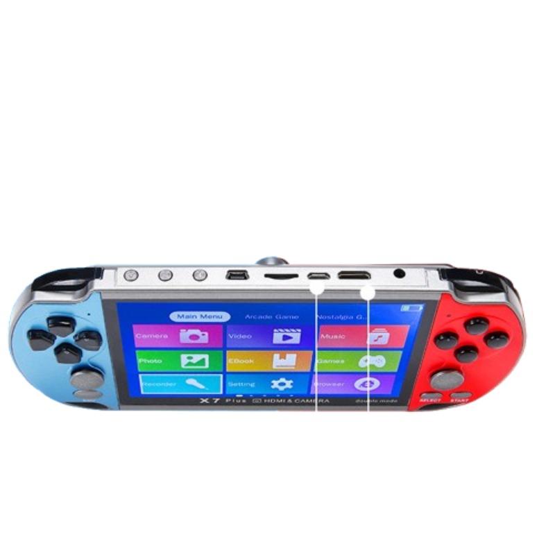 Portable Gaming Device With a 5.1-inch Screen and 8gb Memory Card - Blue and Red