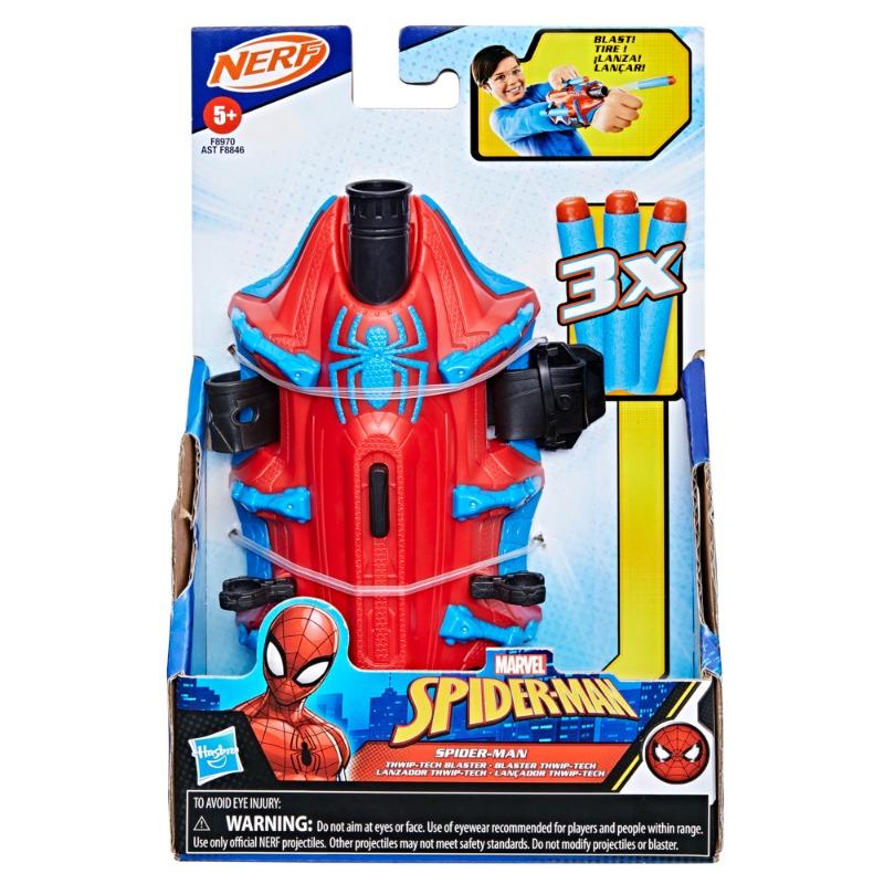 Nerf Marvel Spider-Man Thread Tash Blaster Gun with 3 Darts