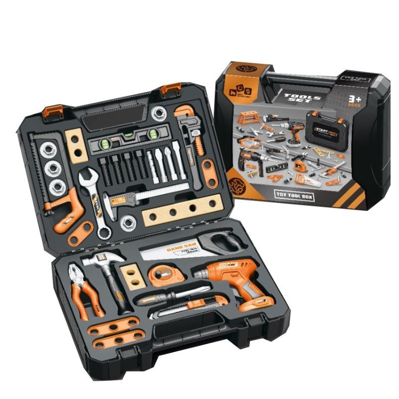 Large Toy Tool Box Set for Kids