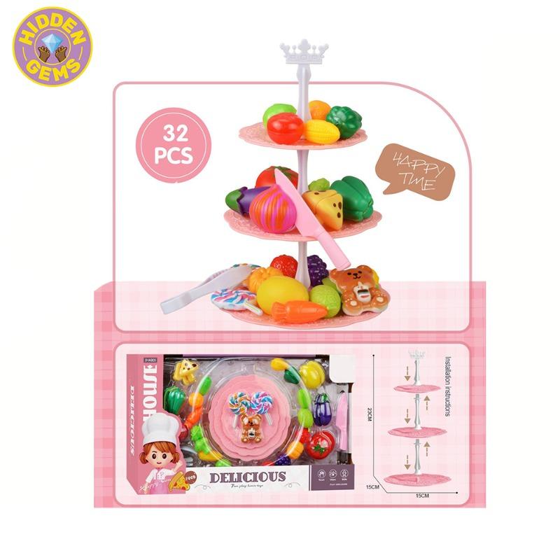 Magical Play Cake Set - 32 Pieces of Colorful Sweets