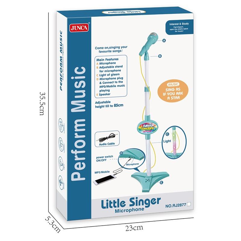 جونكا - ميكروفون بيبي الموسيقي بأضواء وأصوات - لون أزرق