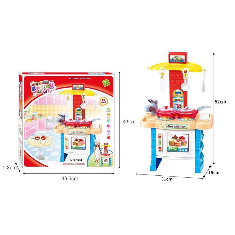 Mini Kitchen Set Tableware with Light and Sound Kitchen Toy
