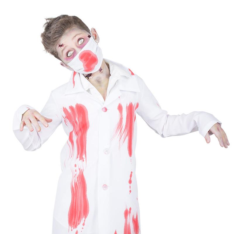 Mad Toys Zombie Doctor Coat and Mask Kids Halloween Costume - XL