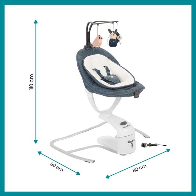 بيبي مووف - كرسي تهويدات الإسترخاء الهزاز للأطفال لون أزرق