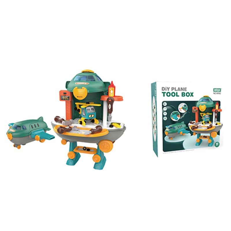 مجموعة أدوات الصيانة بتصميم طائرة - 45 قطعة