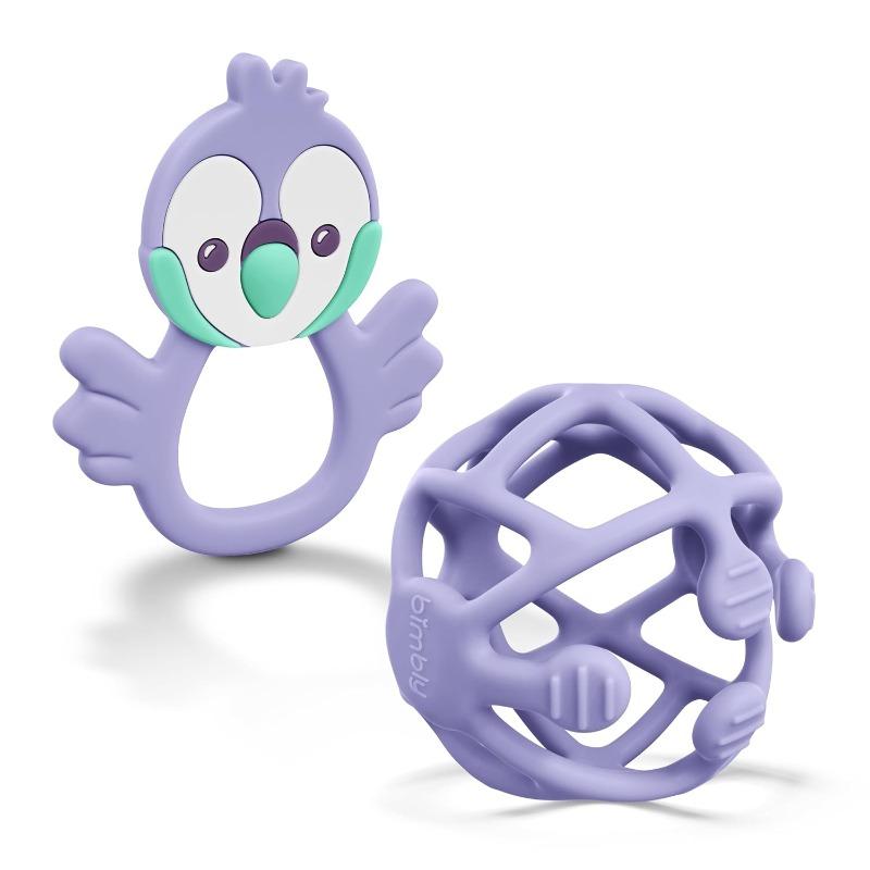 Bimbly Silicone Baby Teething Toy Purple