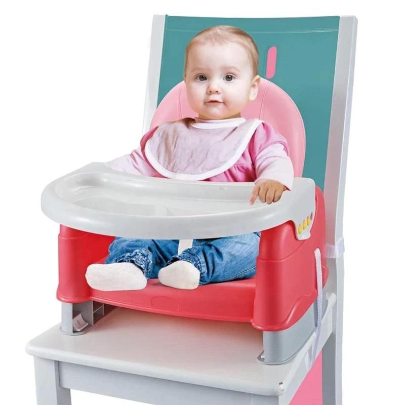 كرسي طعام للأطفال - لون وردي
