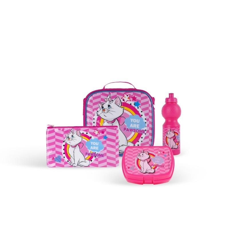 School Creativity Bundle (Disney 5 in 1 Trolley School Bag + Cocomelon Color-In Water Bottle)