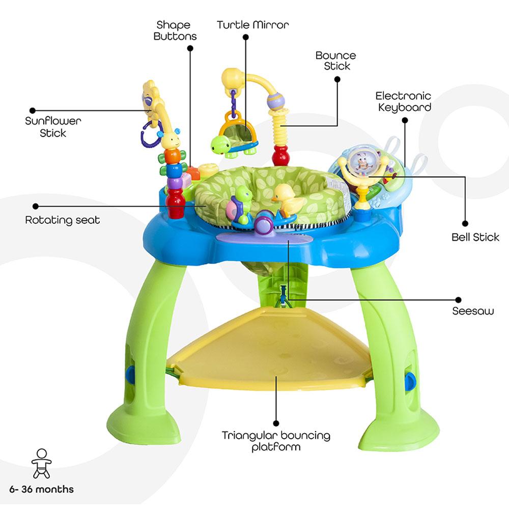 Moon Baby Jumper Activity Center With Adjustable Seat - Blue