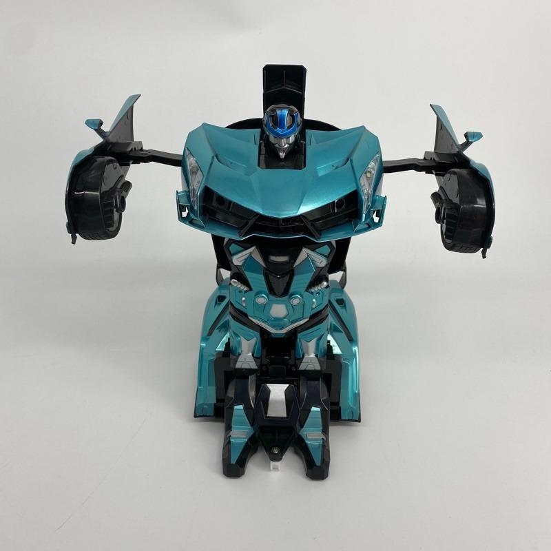 Car Transforming Robot Remote Control Toy - Blue