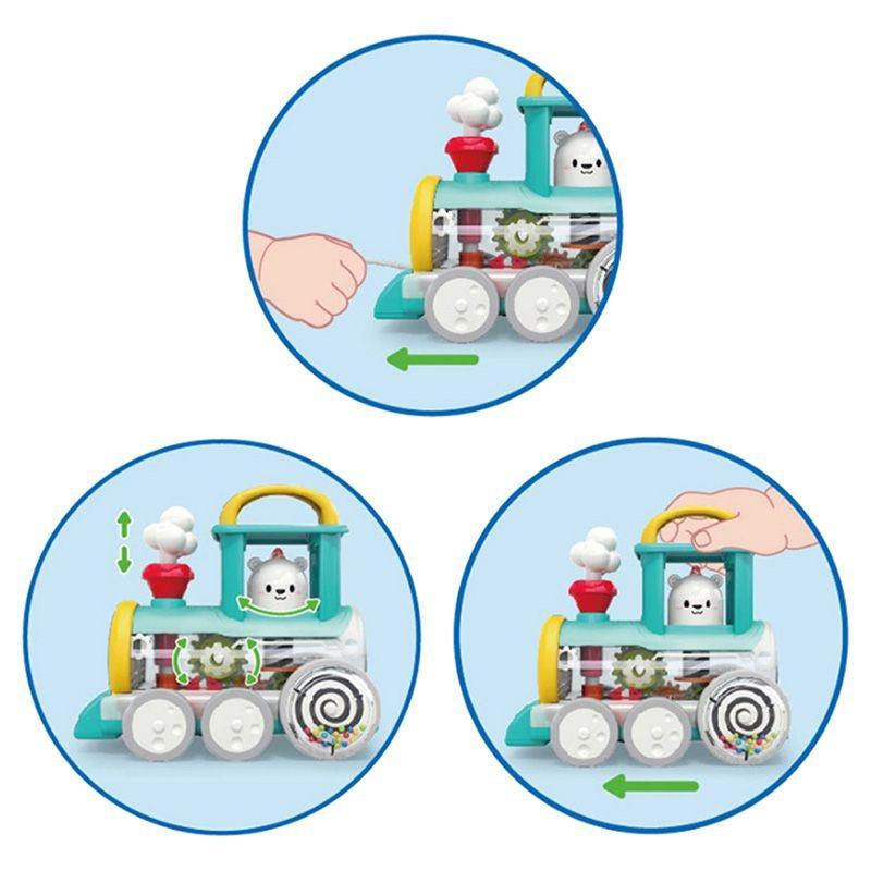 هولا - لعبة قطار الدفع لون أصفر
