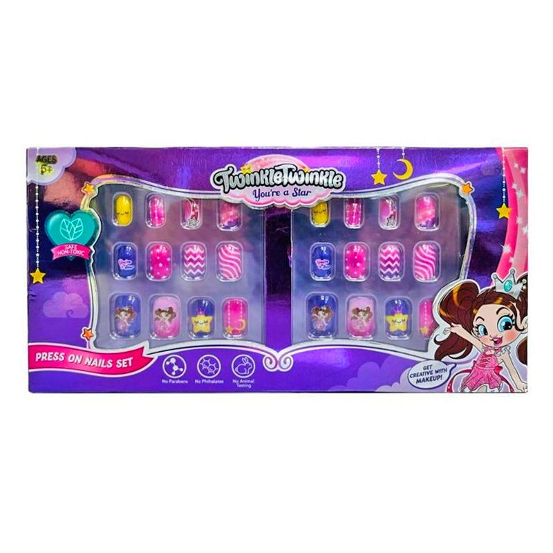 توينكل توينكل - مجموعة الأظافر للبنات 24 قطعة