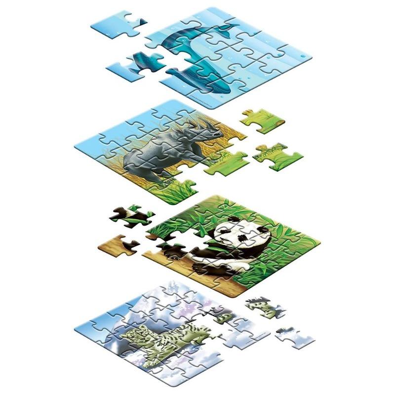 فرانك - مجموعة حيوانات المنقرضة مكونة من 4 ألغاز 72 قطعة