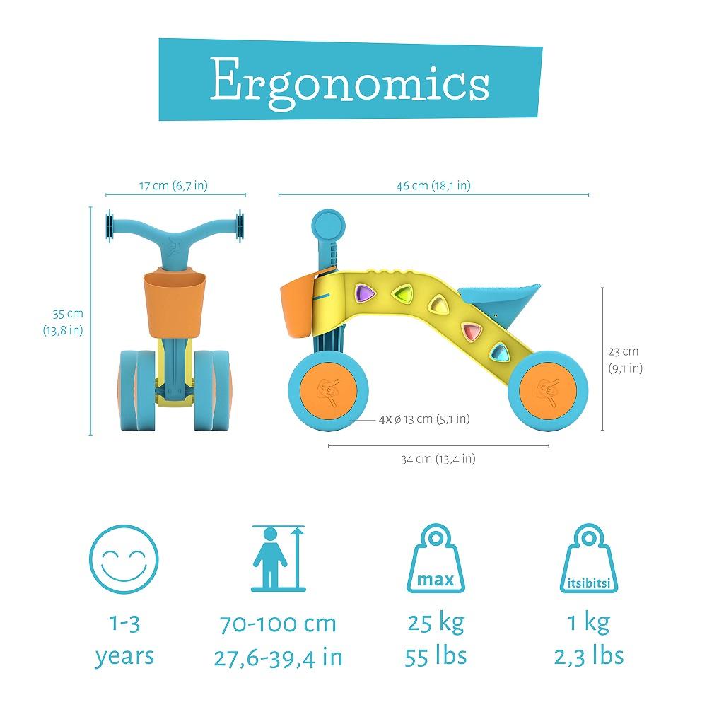 تشيلافيش - دراجة اتسي بيتسي بلوك - أصفر وأزرق فاتح