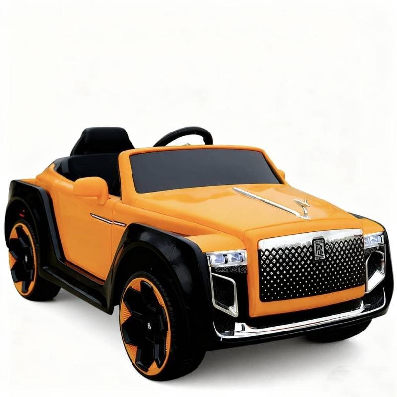 فيرست ستيب عربية ركوب كهربائية للأطفال رولز رويس فاخرة برتقالية