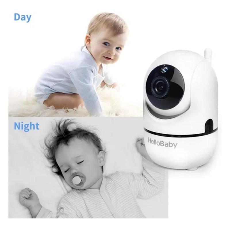 هلو بيبي - جهاز مراقبة الطفل بالفيديو شاشة LCD ملونة 3.2 إنش مع كاميرا عن بعد