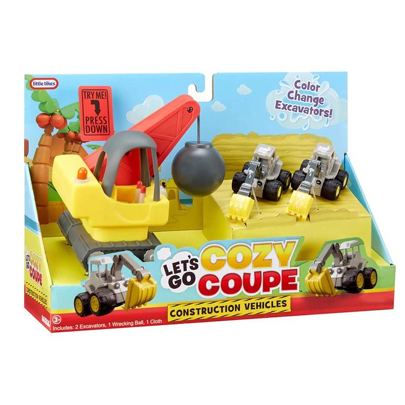Little Tikes Let’s Go Cozy Coupe Construction Mini Vehicle 3 Pcs