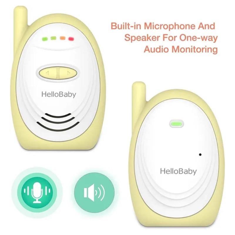 هلو بيبي - جهاز مراقبة الطفل الصوتي مع مؤشر صوت ونقل رقمي