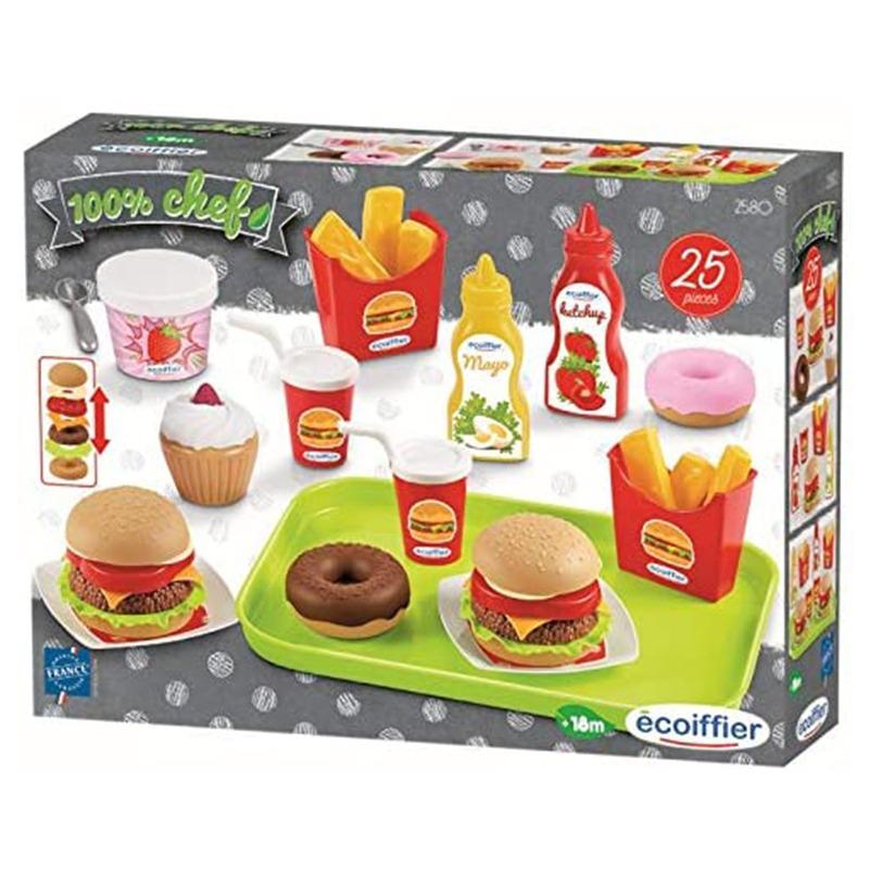 Ecoiffier Fast Food Set - 25 pieces