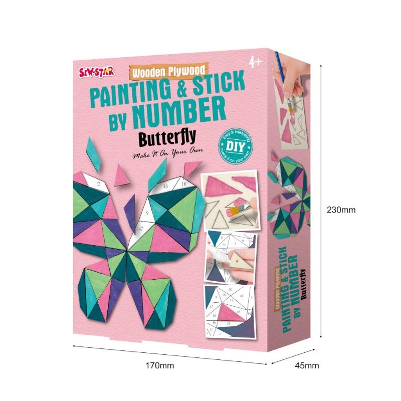 Sew Star Painting & Stick By Number-Butterfly