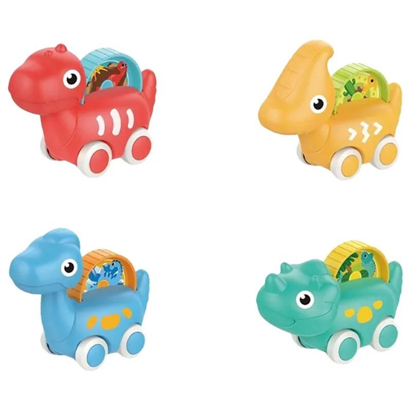 Huanger Dino Wheels Dinosaur Car Set 4 Pcs
