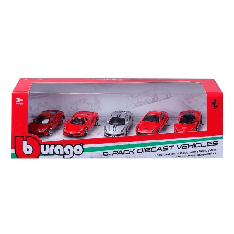 Burago Ferrari Drive Car Set 5 Pieces