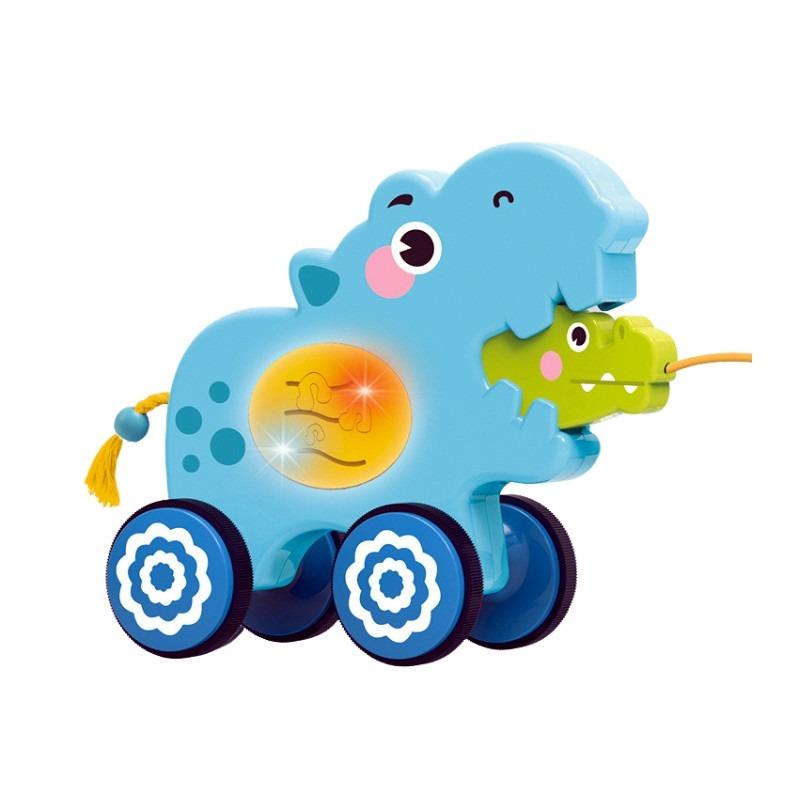 Youleen Pull Rope Car Glowing Hippo