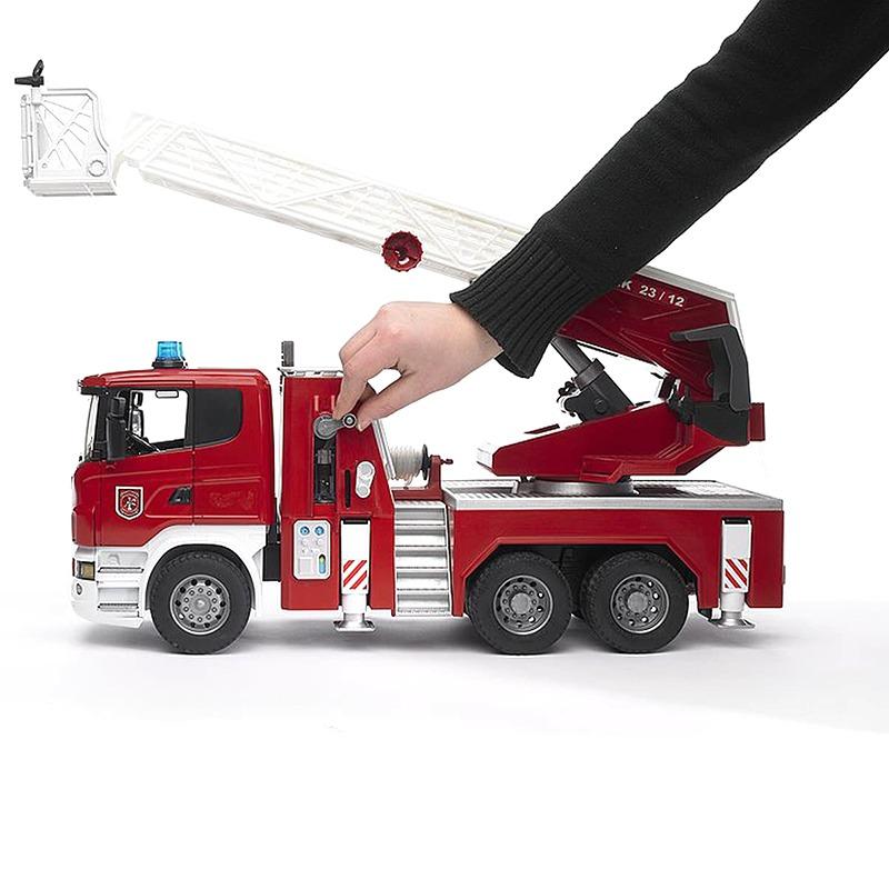 Bruder Scania R-Series fire Ladder Wagon with Water Pump