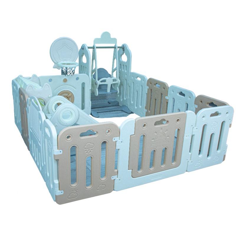 Little Toddler Playpen With Basketball Hoop For Kids