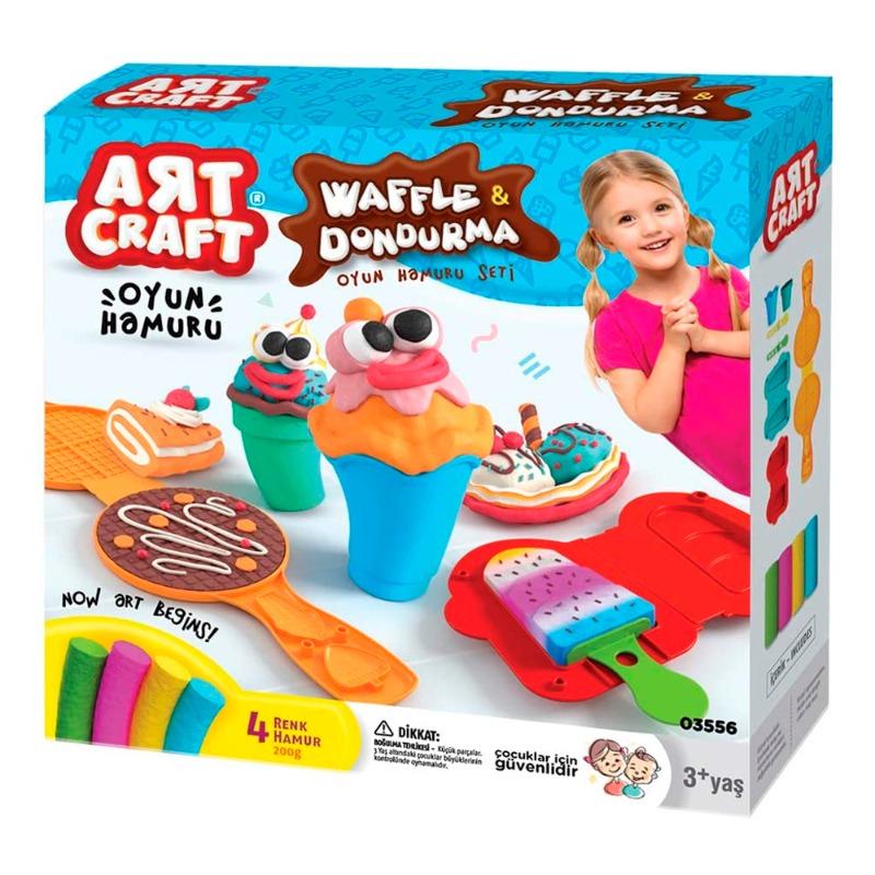 Art Craft Waffle And Ice Cream Dough Set
