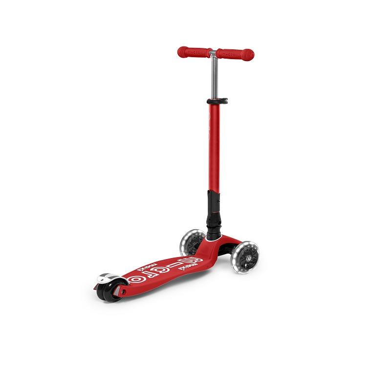 Maxi Micro Deluxe Foldable Led Scooter - Red