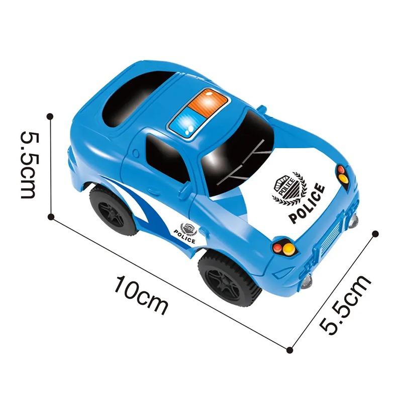 مجموعة بناء المسار مع سيارة شرطة - 160 قطعة