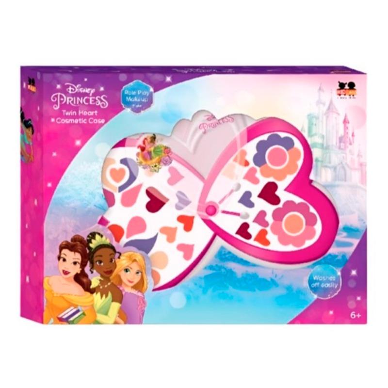 Disney Princess 2 Decks Heart Shape Cosmetic Case