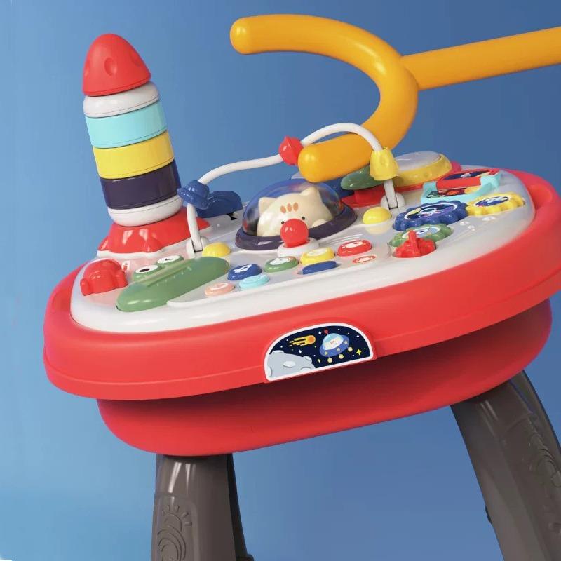 كيكيبيبي طاولة تعليمية مزدوجة السطح – أحمر