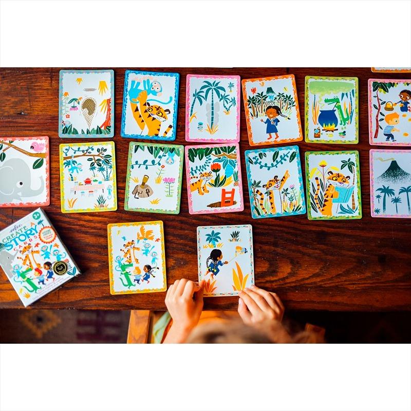 مجموعة بطاقات إنشاء قصص جزيرة البركان