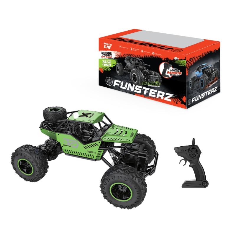 Funsterz R/C Die Cast Climbing Car Rechargeable - Green