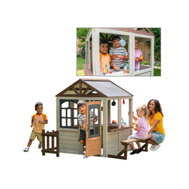Kid Kraft Pioneer Cottage Wooden Playhouse