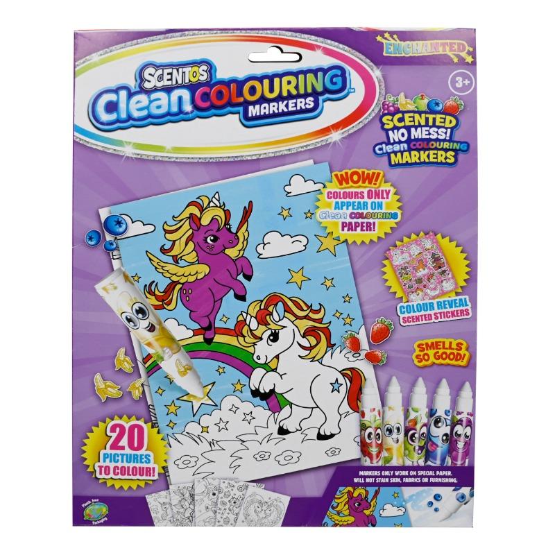 Scentos Scented Clean Colouring Markers - Enchanted