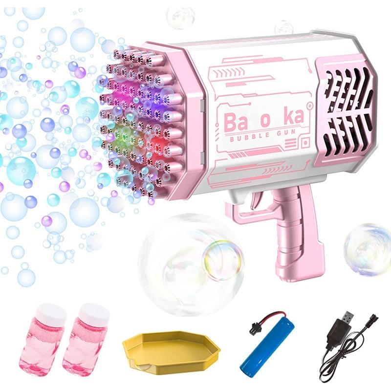 مسدس فقاعات مع 69 فتحة - وردي