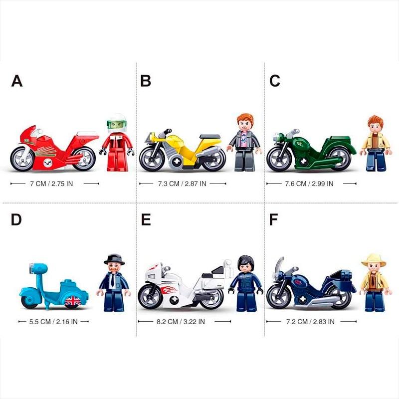 سلوبان - مجموعة بناء الدراجات النارية 6 في 1