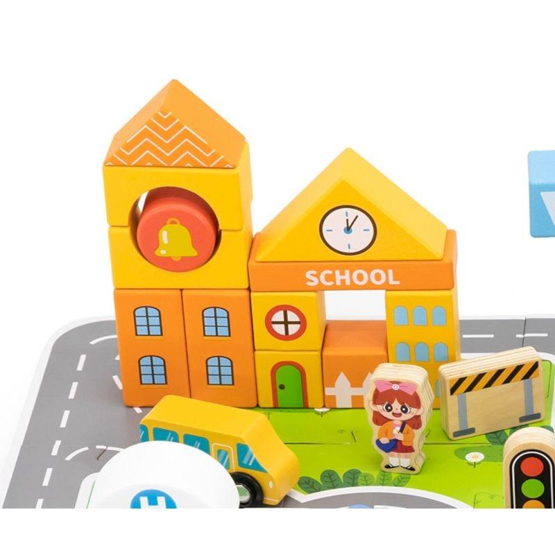 VIGA Puzzle and Blocks 100 Pcs - City