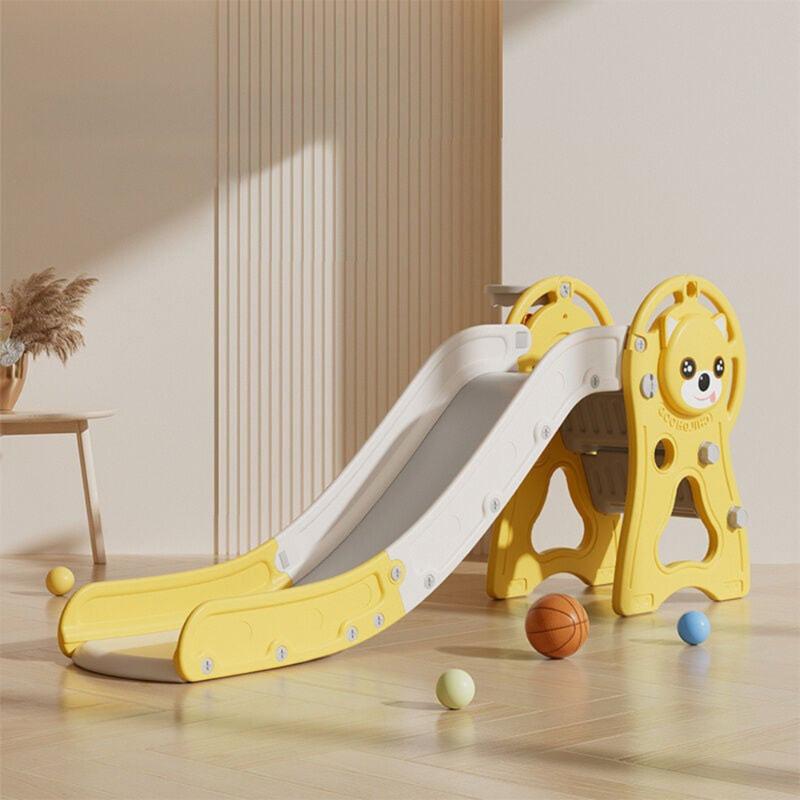 Baby Love Duck Slide with Bottom Board and Ball Ring Yellow