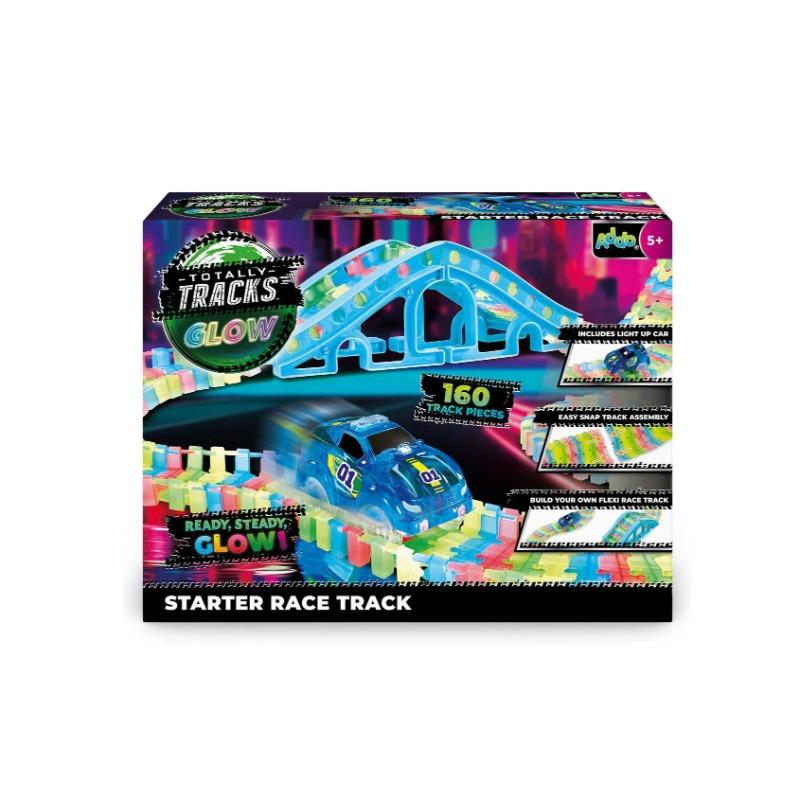 أدو - مجموعة مسار توتالي تراك جلو للأطفال 160 قطعة