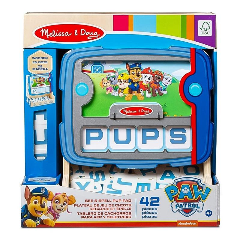 Melissa And Doug Paw Patrol Wooden See And Spell Pup Pad Game