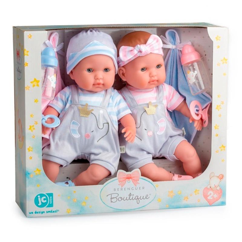 جي سي تويز - مجموعة الدمى التوأم بجسم ناعم 15 إنش