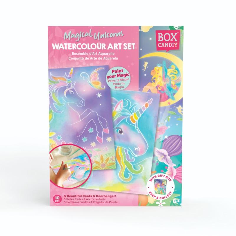 Box Candiy - Magical Unicorns Watercolor Art Set
