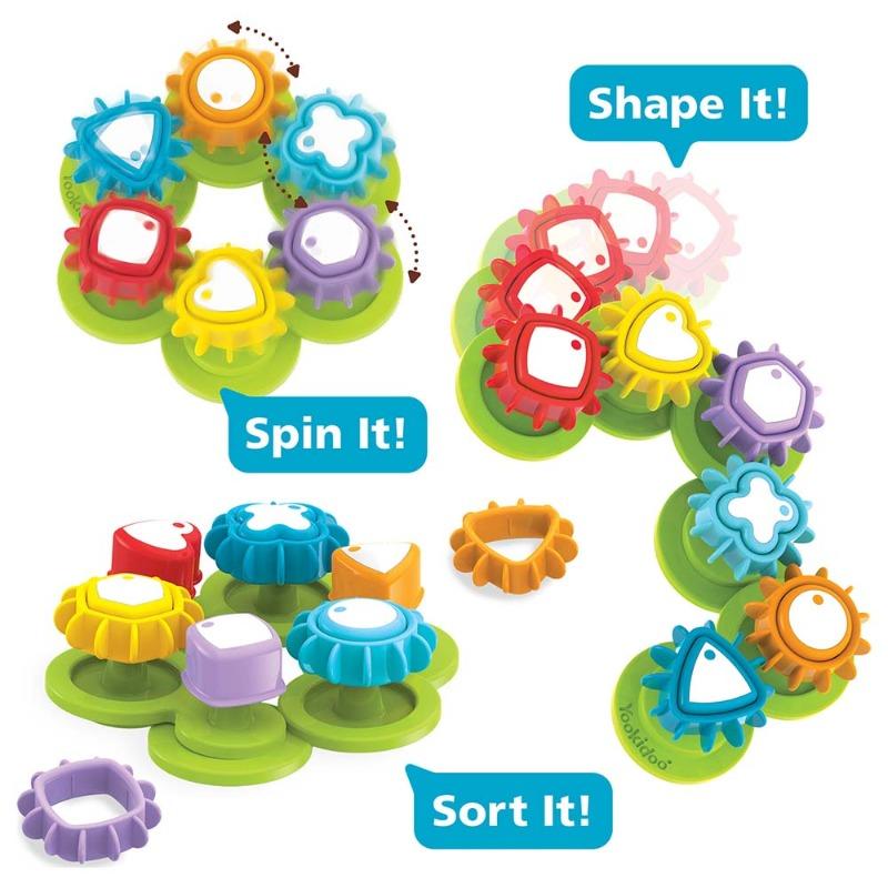 Yookidoo - Shape N Spin Gear Sorter Kids Activity Toy