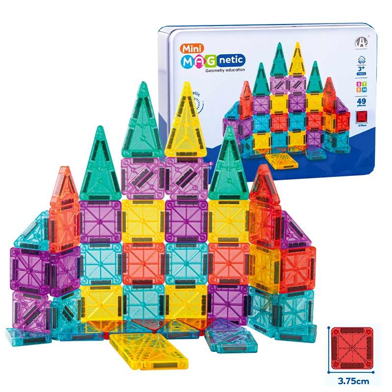 Magnetic Building Blocks with Iron Box 49 Pcs